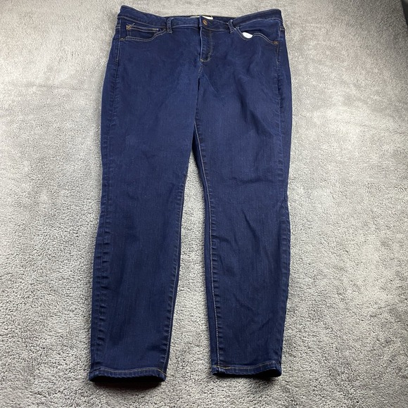 GAP Denim - Gap 1969 Curvy True Skinny Jeans Womens 34R Blue Dark Wash Mid Rise